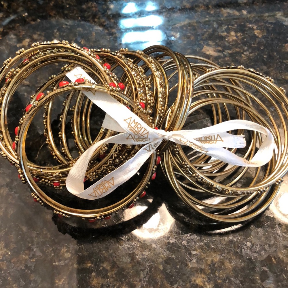 Amrita Singh gold bangle set